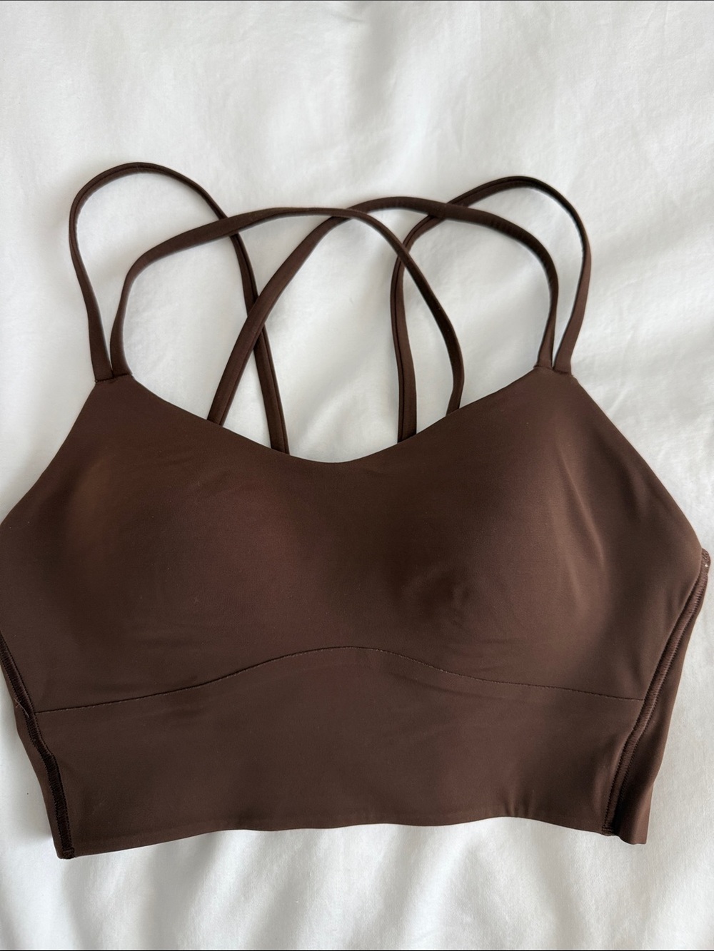 lululemon  Brown Strappy Sports Bra- new condition without tag- size 6 - Java